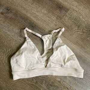 Inibud Women's Bralette Triangle Blue Wireless Size Large Beige